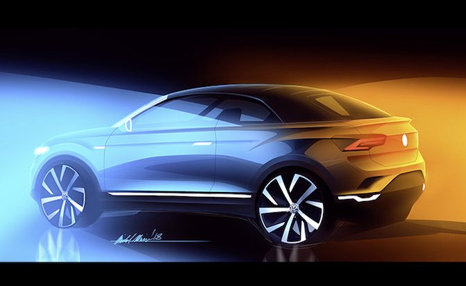 Na, „Volkswagen T-Roc“ bus kabrioletas.